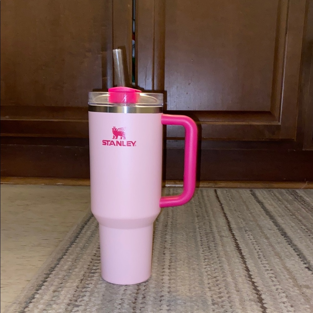 Stanley Pink Tumbler with Straw